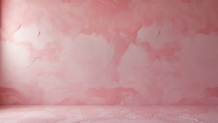 Poster - Pastel Pink Textured Wall Background for Web Banners and Wallpaper With Soft Aesthetic and Copy Space for Creative Design Projects