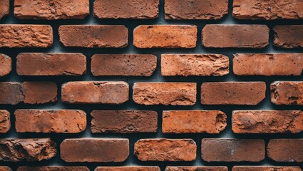 Poster - Brown brick wall texture background for construction and design projects showcasing rustic and industrial aesthetics.