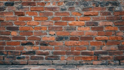Poster - Uneven texture of a brown brick wall showcasing intricate patterns and colors for architectural and design backgrounds