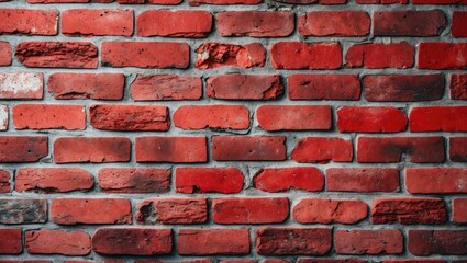 Fototapete - Textured red brick wall background perfect for creative designs and presentations