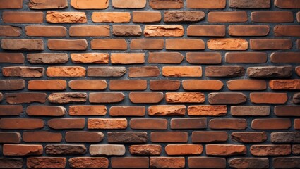 Poster - Brown brick wall texture background for architectural design and interior decoration projects
