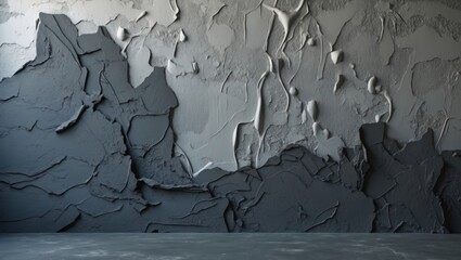 Poster - Textured wall plaster background featuring elegant gray and anthracite tones for modern interior design applications.