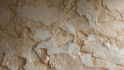 Poster - Textured wall surface with a rustic design featuring layered earthy tones and intricate patterns for architectural and interior backgrounds.