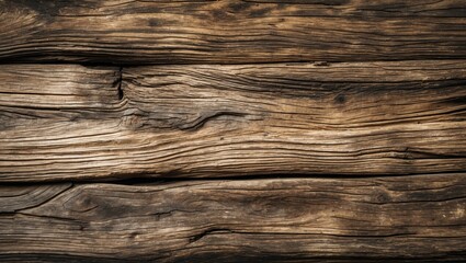 Poster - Weathered wooden planks with rich textures and natural imperfections ideal for backgrounds and rustic design elements.