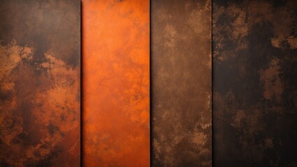 Poster - Textured vintage background featuring rich orange and brown tones ideal for creative projects and design applications.