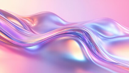 Poster - Abstract iridescent liquid flowing