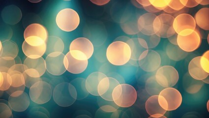 Poster - Blurred vintage bokeh background with warm and cool tones creating a soft and dreamy atmosphere suitable for artistic designs and projects.
