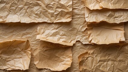 Poster - Crinkled paper texture background perfect for design projects and artistic applications showcasing a rustic and vintage feel.