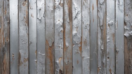 Aufkleber - Weathered silver-painted wooden planks creating a rustic and textured background ideal for artistic or commercial use.