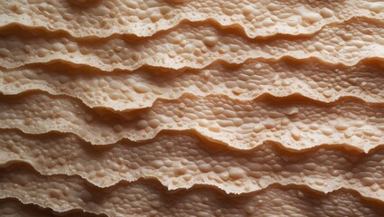 Aufkleber - Textured abstract background of layered skin-like surfaces showcasing grooves and bumps in neutral tones. Ideal for design and artistic use.
