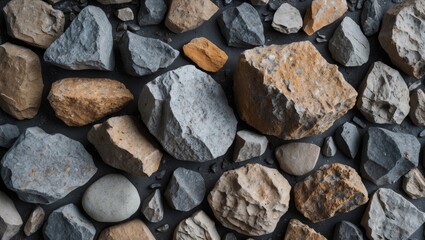 Aufkleber - Variety of Natural Rock Textures for Background or Surface Design
