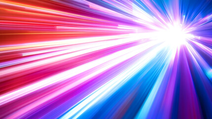 Poster - Abstract colorful light rays speed burst background design red art pink blue fast vivid white lines