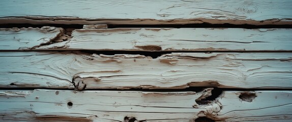 Poster - Textured Whitewashed Wood Planks with Distressed Finish for Rustic Background or Design Elements