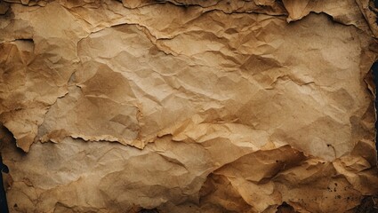 Poster - Crumpled vintage paper texture background for artistic design and creative projects