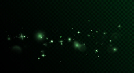 Wall Mural - christmas light effect with dust, fantasy sparkles, and festive flares. features glistering, glitter
