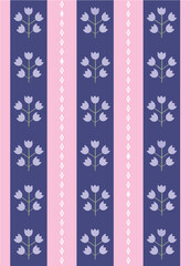 Poster - Seamless floral pattern, A bold and elegant botanical design perfect for textiles, wallpapers, and digital prints.
