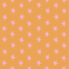 Aufkleber - Seamless star pattern featuring hand drawn, a playful and modern geometric design ideal for textiles, wallpapers, and stationery.
