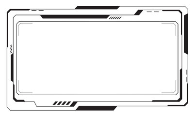 Poster - hud frames black user interface elements design modern technology futuristic control panel screen di