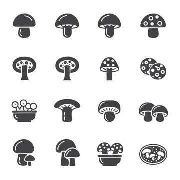 mushroom vector set