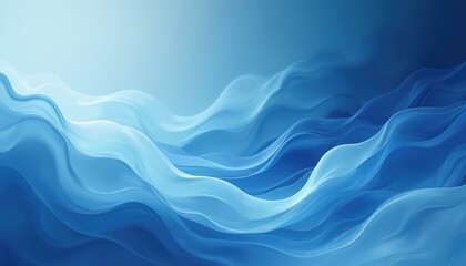 Poster - Abstract blue waves gradient background. Modern flowing elegant design for presentation, banner, wallpaper. Sky blue, royal blue colors for multipurpose corporate, marketing template. Futuristic,