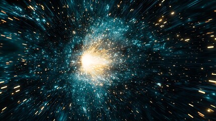 Wall Mural - Cosmic explosion, energy burst, space background, abstract art, visual effects