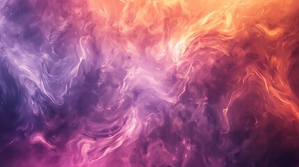 Poster - Abstract swirls of purple and orange color.