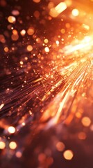 Poster - A bright and warm abstract depiction of shining fire and lights
