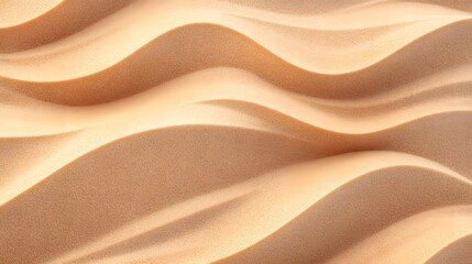 Poster - Close-up view of gently curving sand dunes, creating a beautiful abstract pattern in beige tones. Abstract Sand Dunes: A Textured Landscape of Beige Hues