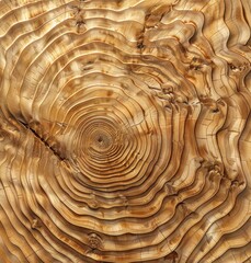 Poster - Detailed Close-up of Intricate Wood Rings Texture