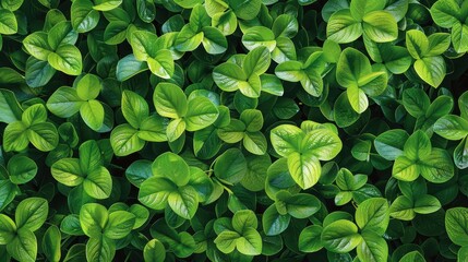 Poster - Lush Green Foliage Background Texture
