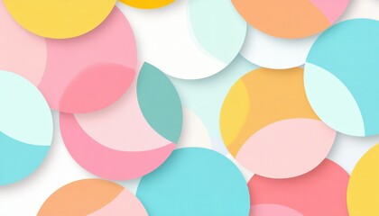 Aufkleber - Pastel Circles Abstract Background Pattern Texture Design