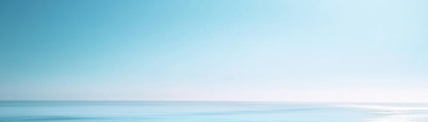 Poster - Peaceful Ocean Horizon Under a Clear Blue Sky