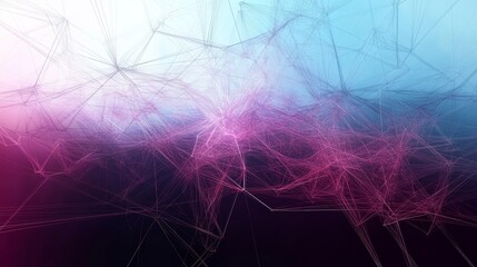 Poster - plexus connection with lines and points background