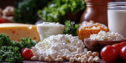 Poster - A colorful table filled with various foods