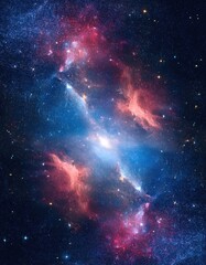 nebula and galaxies in space. abstract cosmos background