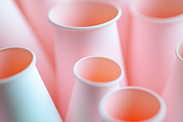 Poster - A collection of pink cups lined up together