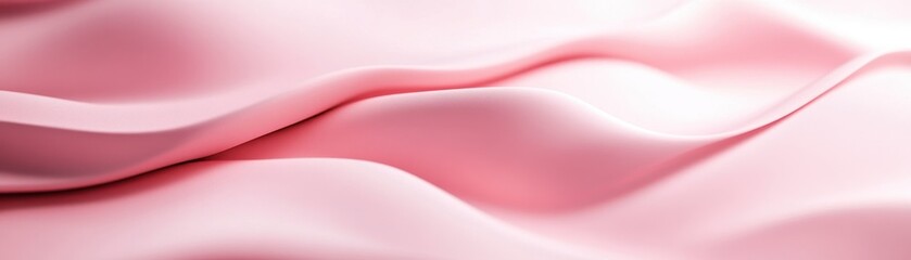 Poster - Soft Pink Fabric Texture with Gentle Waves and Drapes