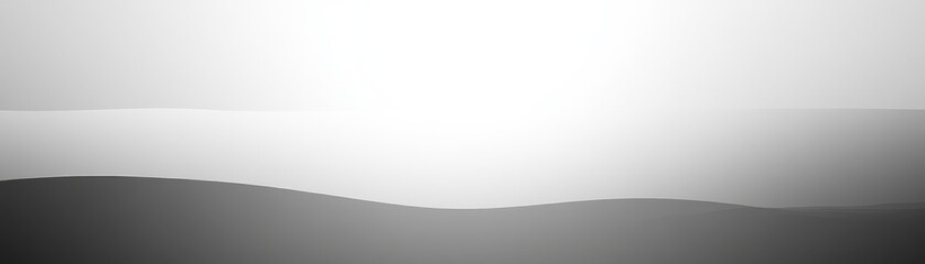 Poster - Subtle Grayscale Landscape with a Soft Horizon and Minimalist Composition