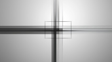 Poster - A black and white image of a window with a white frame