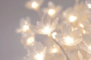 Poster - Close-up shot of a bouquet of flowers lit by soft lights