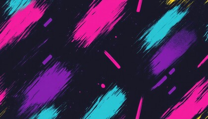 Poster - Vibrant Abstract Background with Bold Color Strokes and Dynamic Shapes