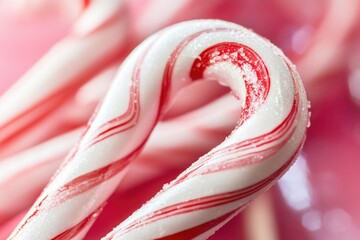 Poster - Two colorful candy canes sit on a table, ready for the holidays