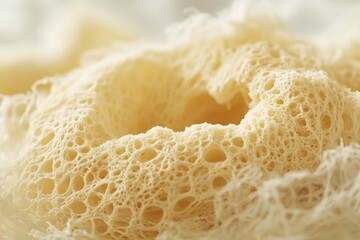 Poster - A close-up view of a doughnut covered in intricate lace patterns, perfect for food or fashion photography