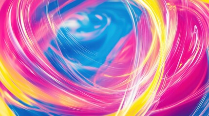 Poster - Vibrant Swirling Abstract Background with Glowing Colors and Dynamic Energy