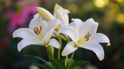 Poster - A detailed view of a collection of white blooms