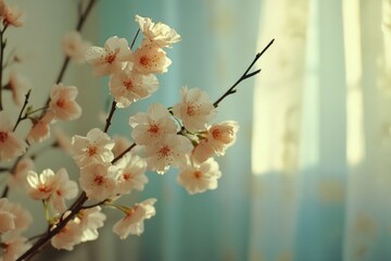 Poster - A close up view of a bouquet of fresh flowers arranged in a decorative vase