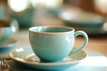Poster - A classic tea set placed on a table, perfect for a cozy afternoon or elegant evening