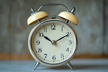 Aufkleber - Alarm clock sitting on a table, ready to wake you up