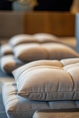 Wall Mural - Close-up shot of pillows on a table