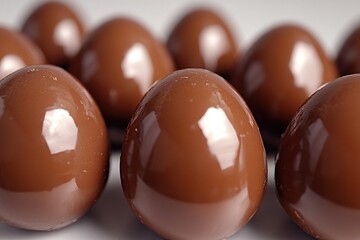 Poster - A collection of colorful chocolate eggs arranged together